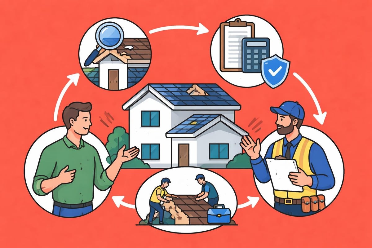 Roofing contractor insurance claim support