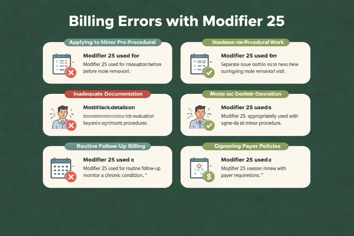 Common modifier 25 mistakes