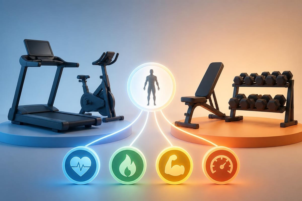 Cardiovascular and resistance equipment creating different metabolic responses