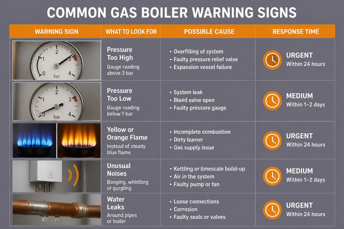 Boiler problem diagnosis guide