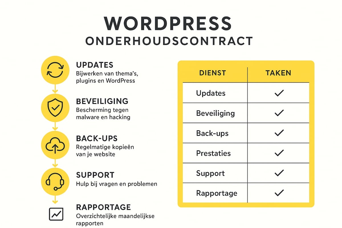 Wat hoort er in een WordPress onderhoudscontract?