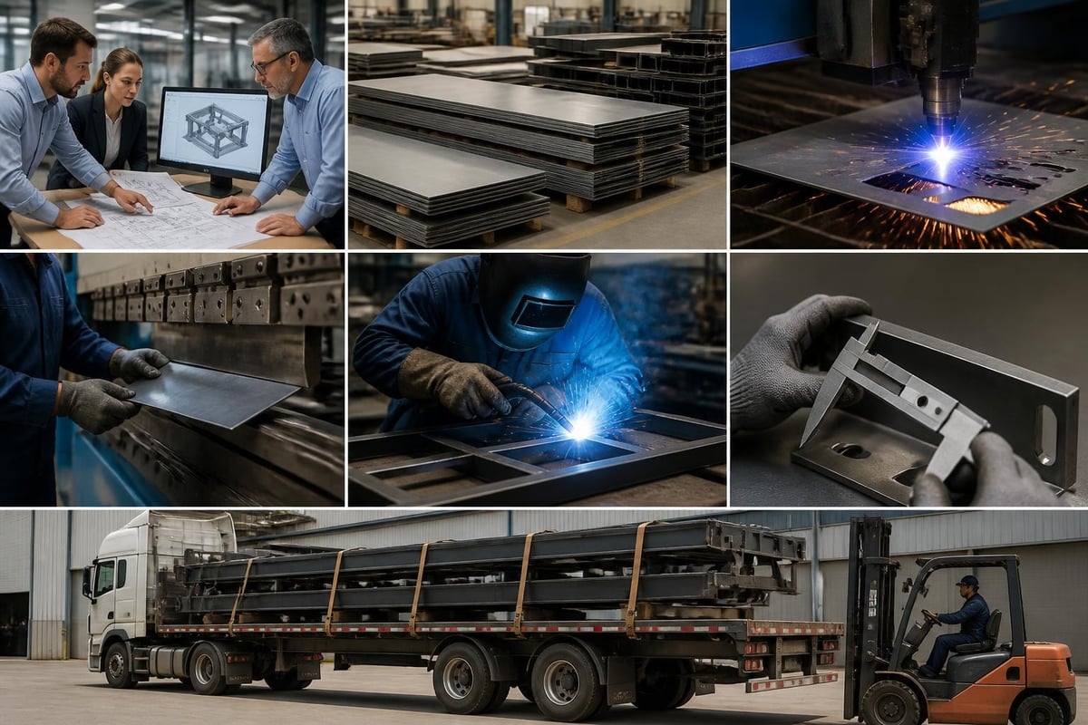 Metal fabrication process stages