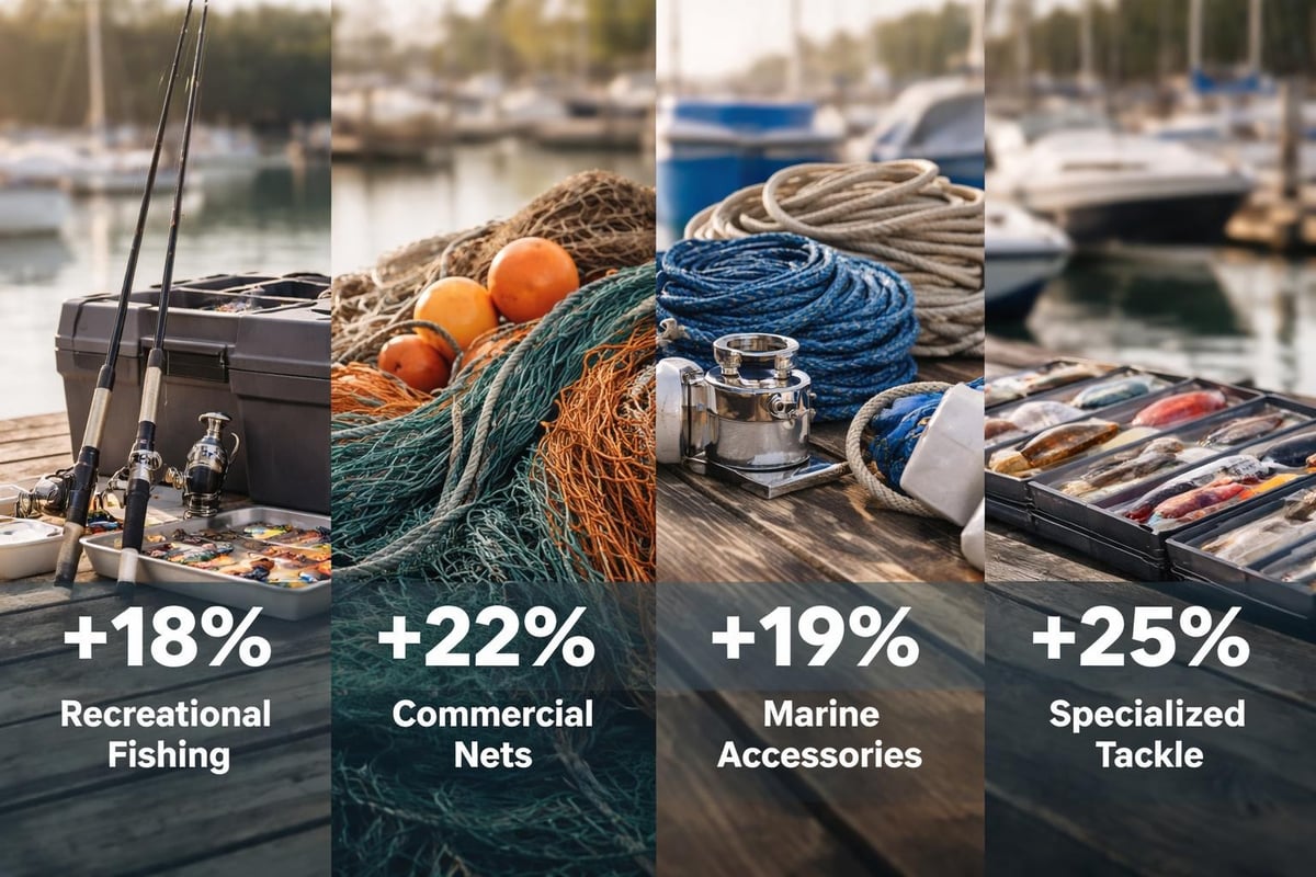 Fishing equipment market growth segments