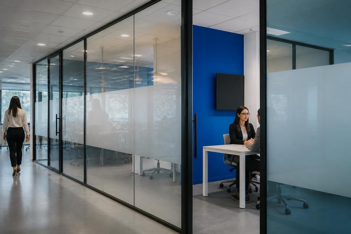 Cloisons vitrées en milieu professionnel