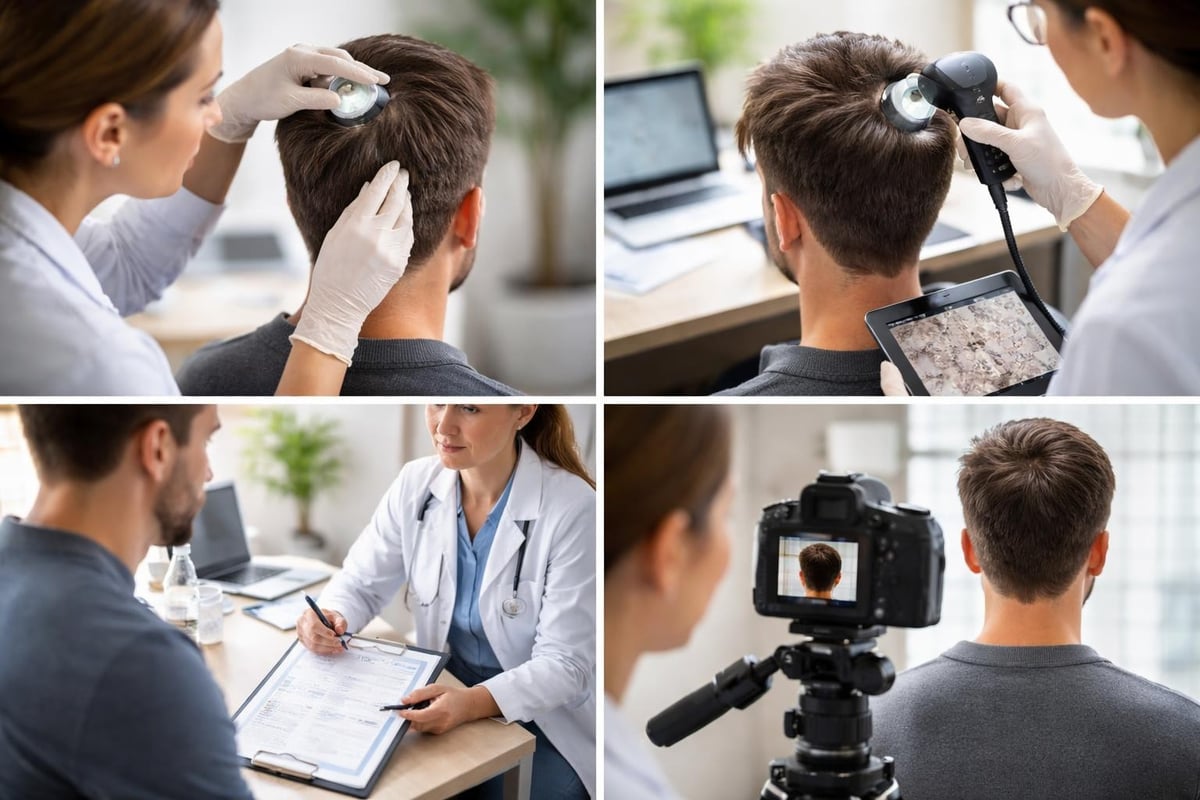 Hair loss clinic evaluation methods