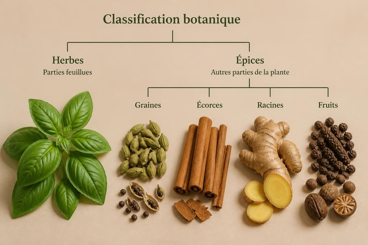 Classification botanique des épices et herbes