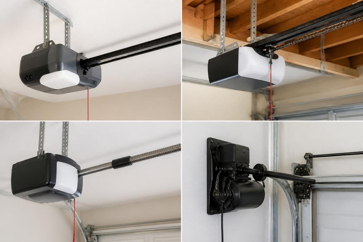 Garage door opener drive mechanisms