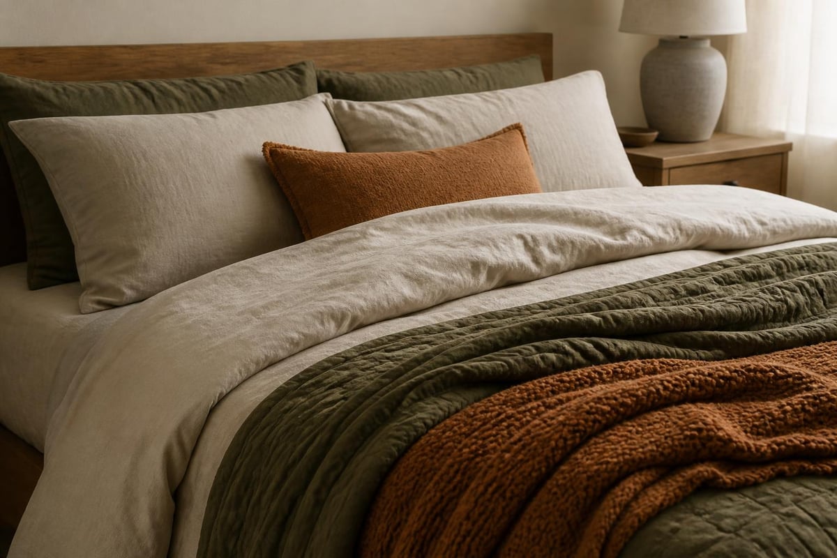 Autumn bedroom layering system