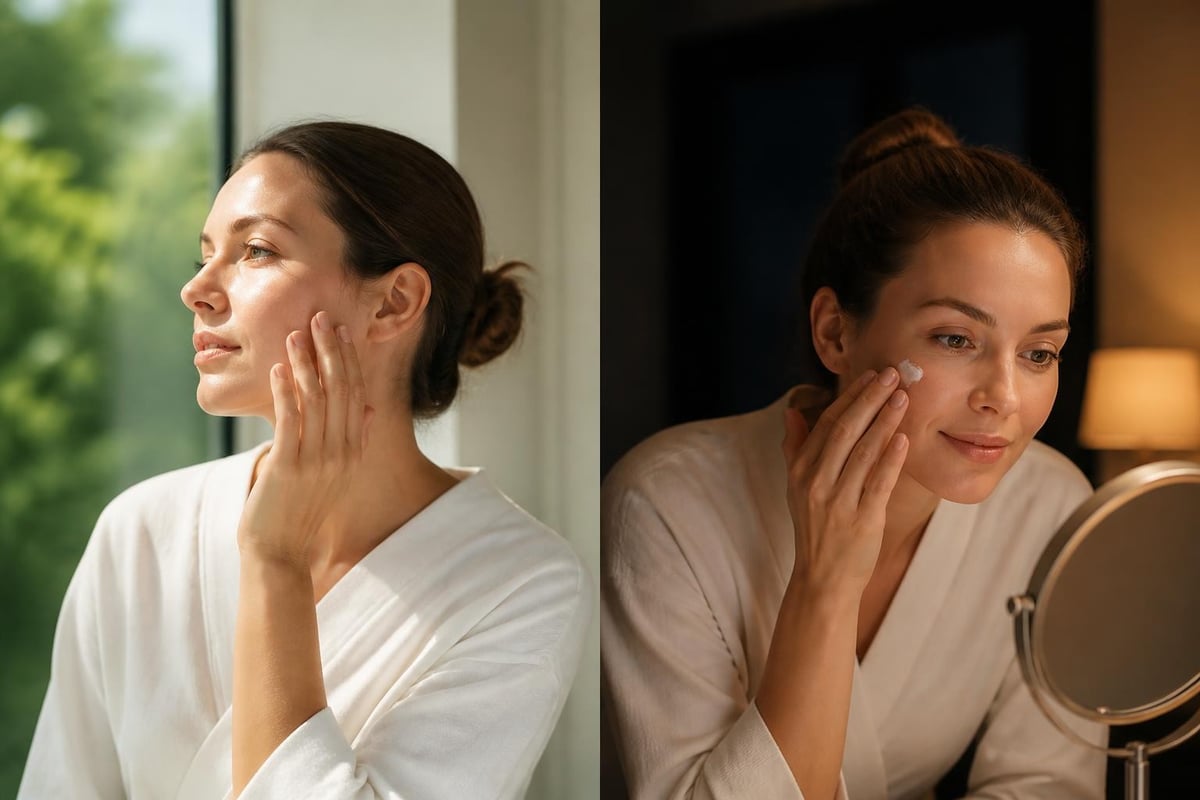 Day and night skincare timing