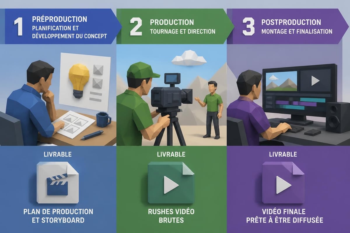 Phases de production vidéo