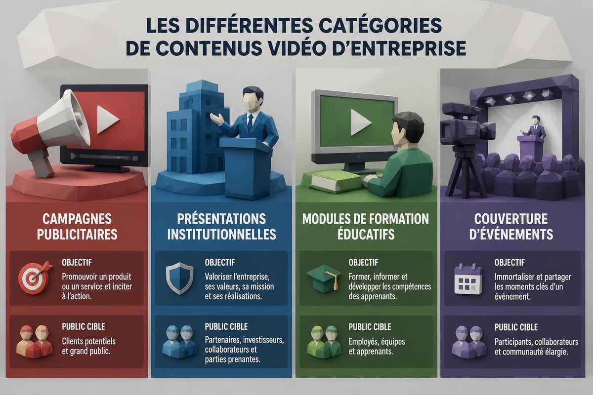 Types de vidéos d'entreprise