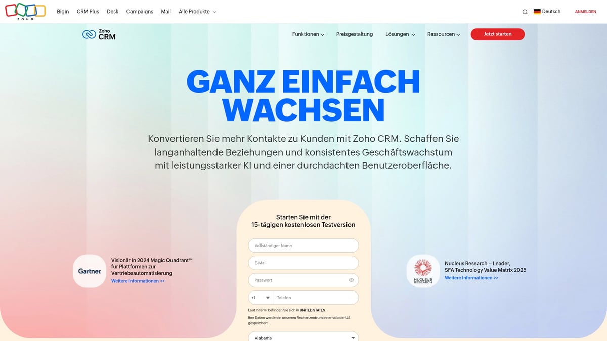 7 CRM Systeme 2025: Die Besten Lösungen Im Überblick - Zoho CRM