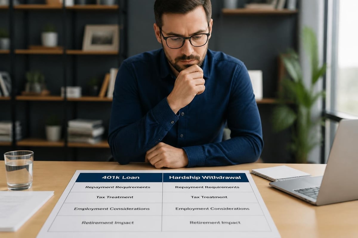 401k loan versus hardship withdrawal comparison
