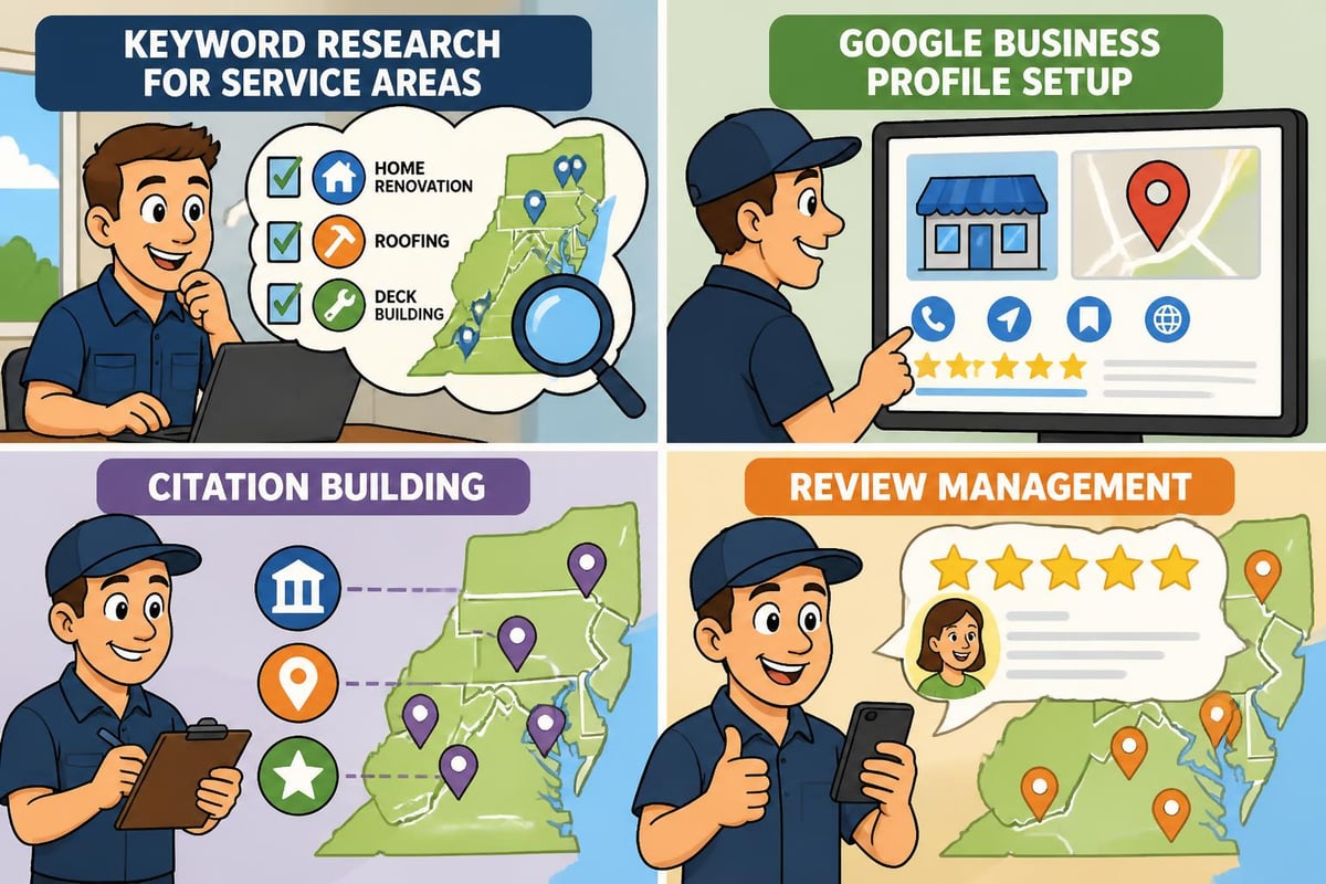 Local SEO workflow for contractors