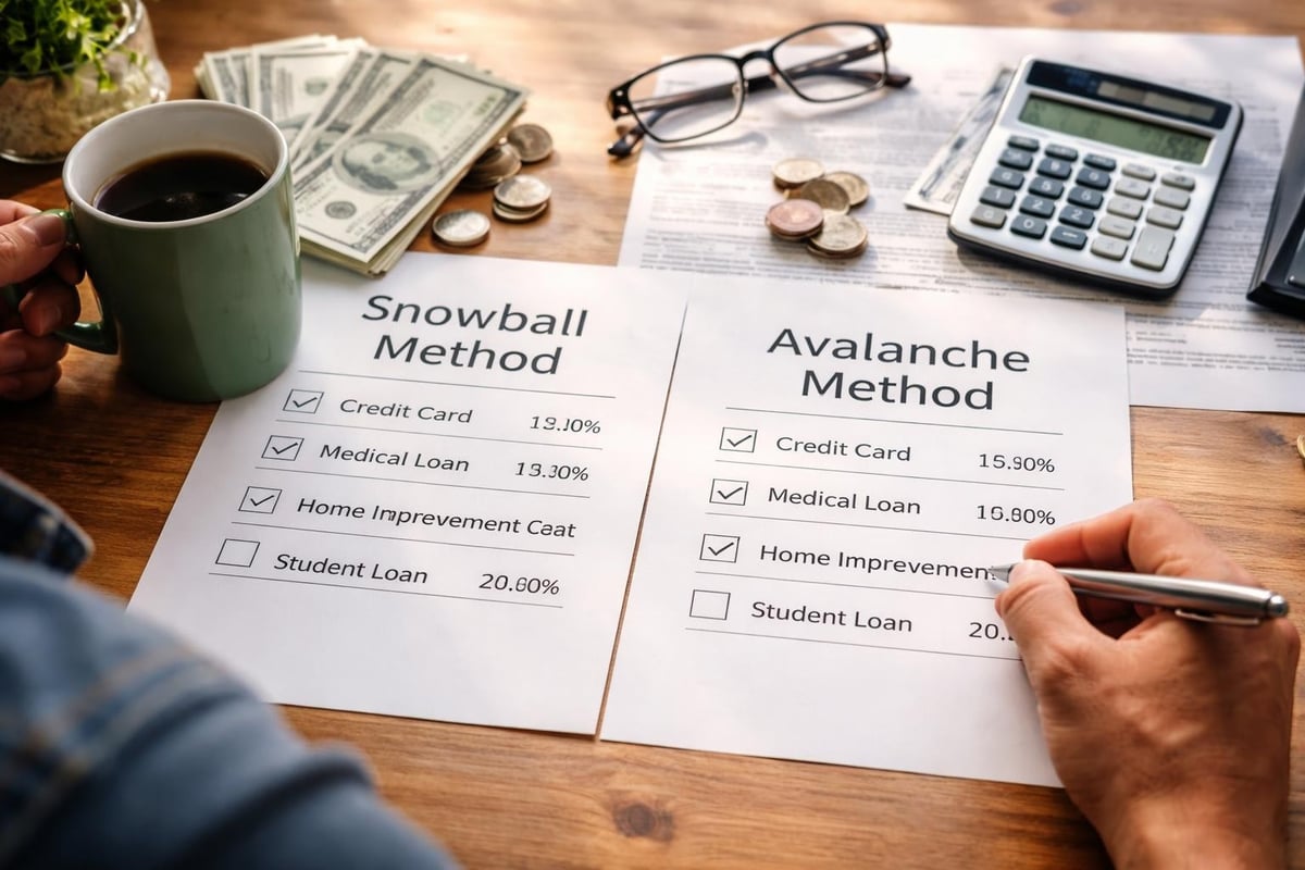 Debt repayment strategies comparison