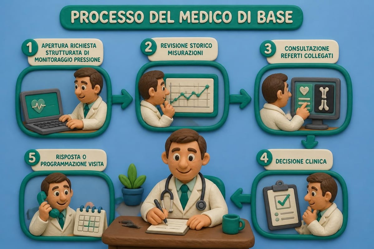 Workflow medico per valutazione richiesta monitoraggio pressione