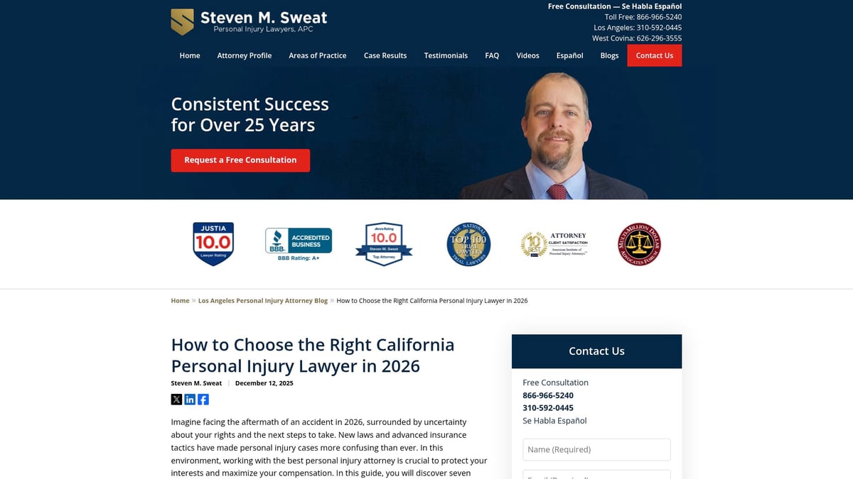 Personal Injury Attorney Fees Guide: What to Expect in 2026 - Choosing the Right Personal Injury Lawyer
