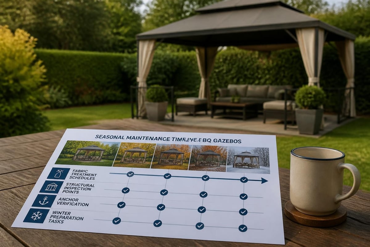 BQ gazebo weathering and maintenance