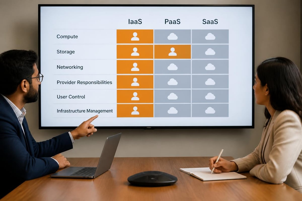 Cloud service models comparison