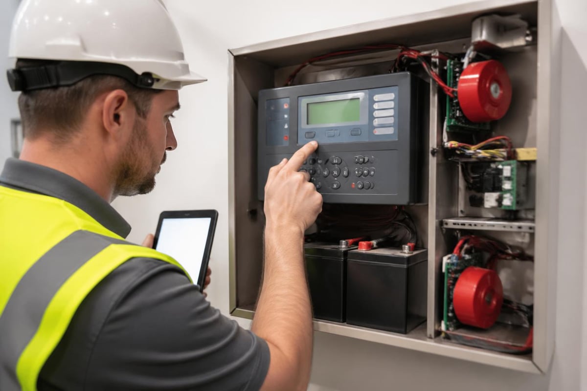 Annual fire alarm service components