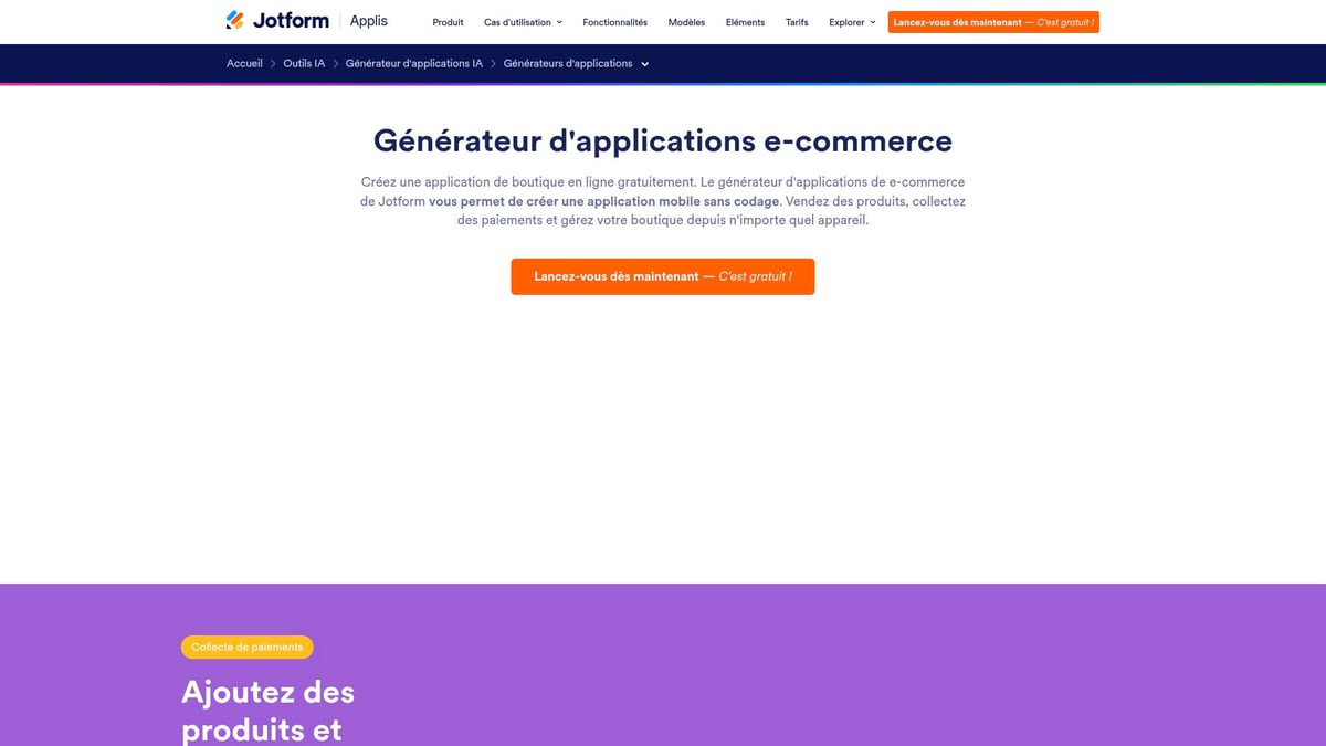 7 Meilleures E Commerce App à Découvrir en 2026 - Jotform Apps – Création d’applications e-commerce sans code