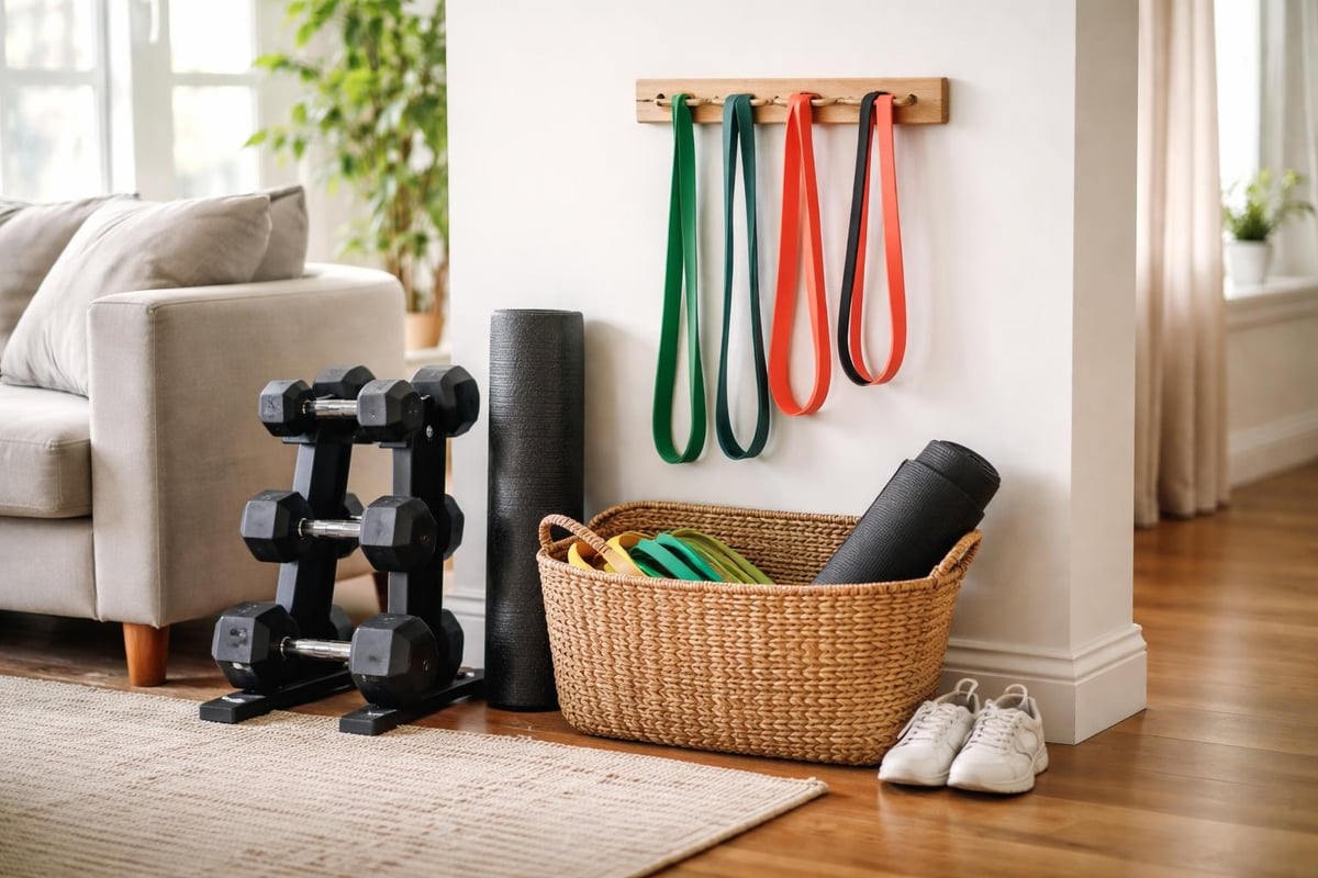 Home gym space efficiency