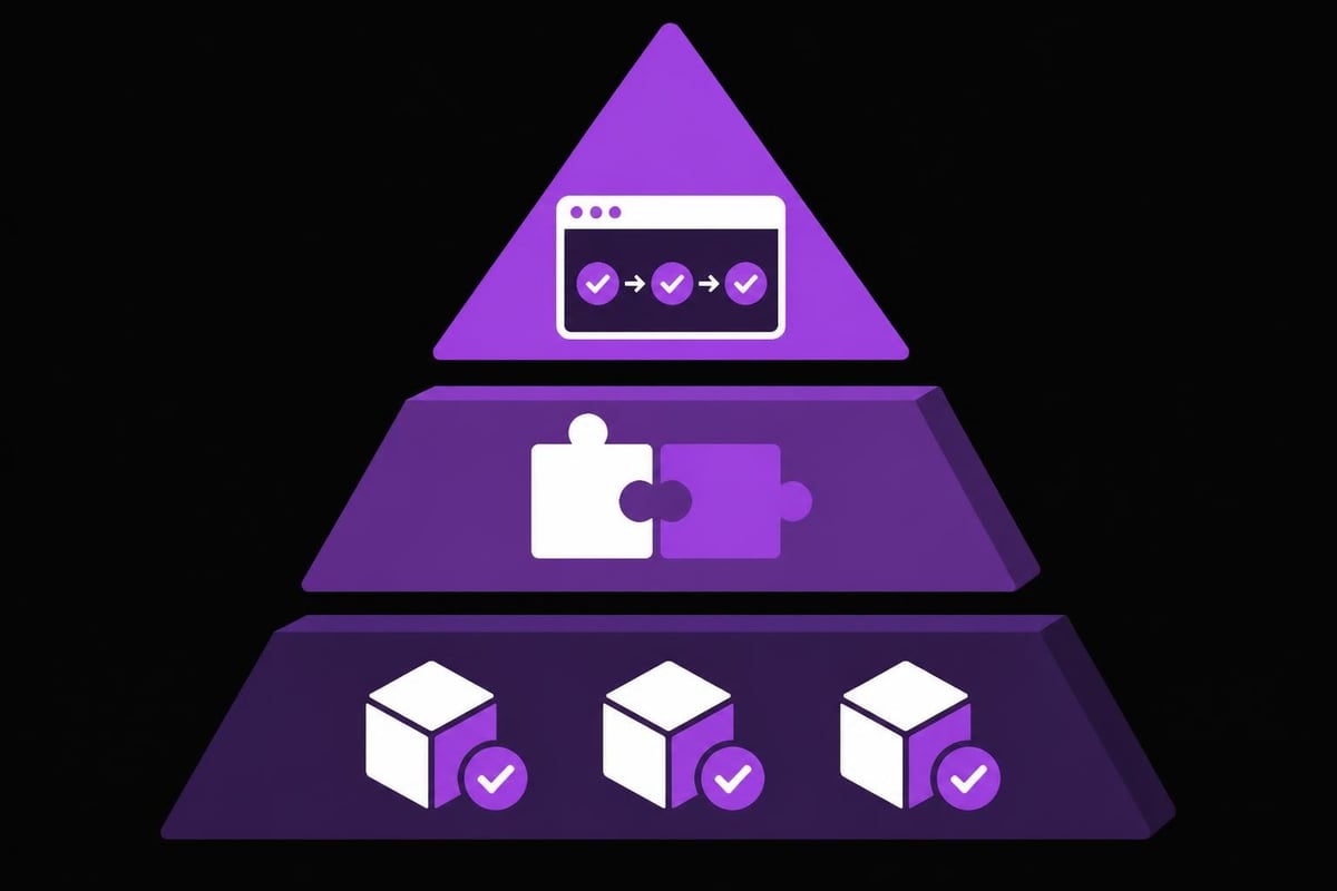 Testing pyramid visualization
