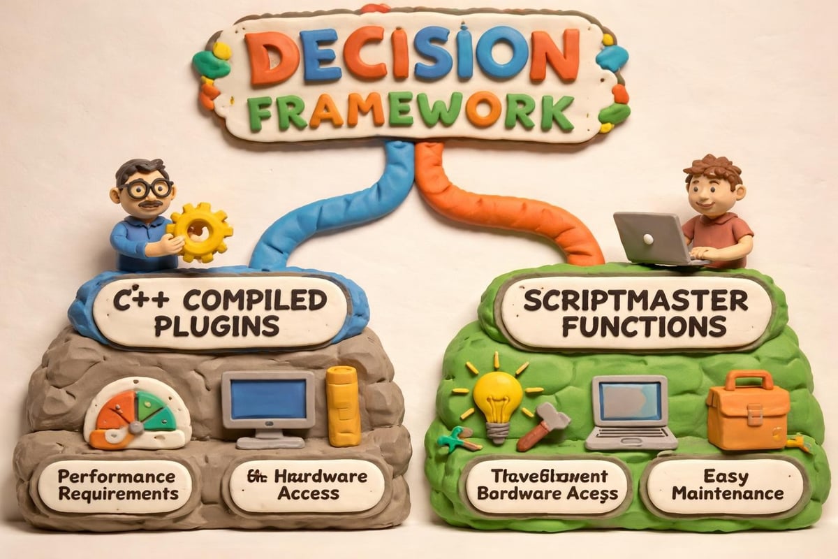 Plugin development decision matrix