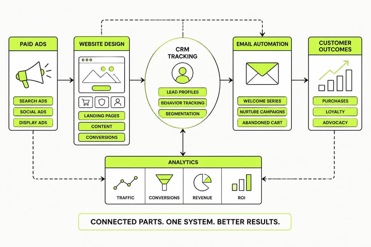 Digital marketing service components