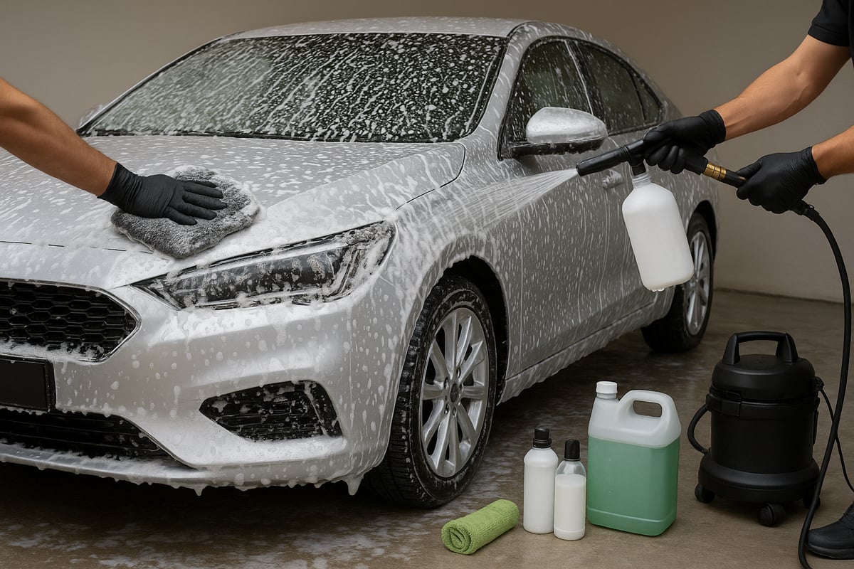 Passo a Passo da Lavagem Automóvel em 2026
