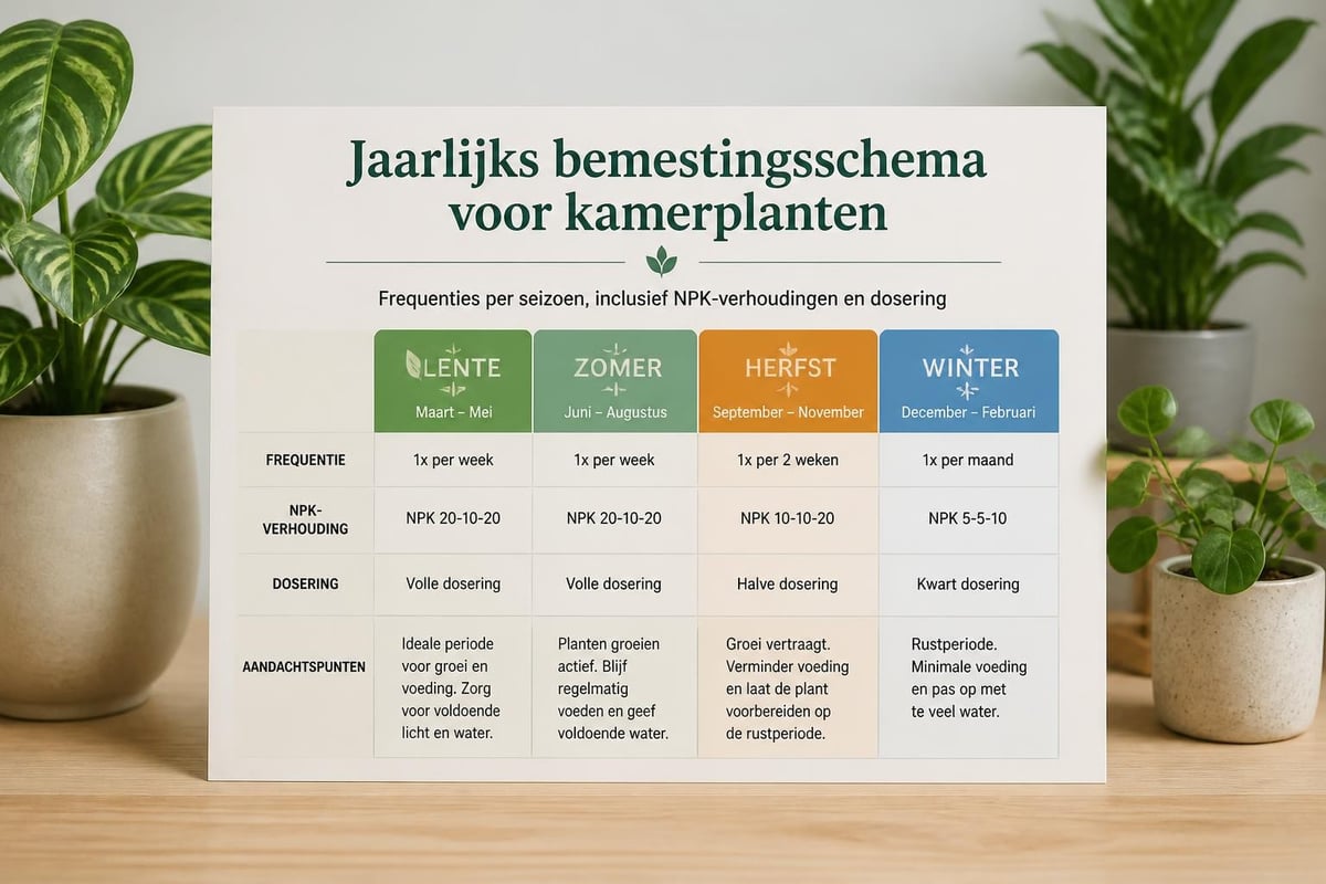 Bemestingsschema seizoenen