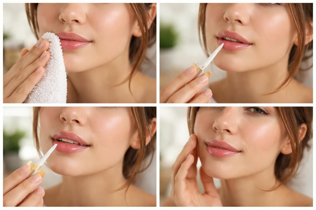 Lip oil application technique