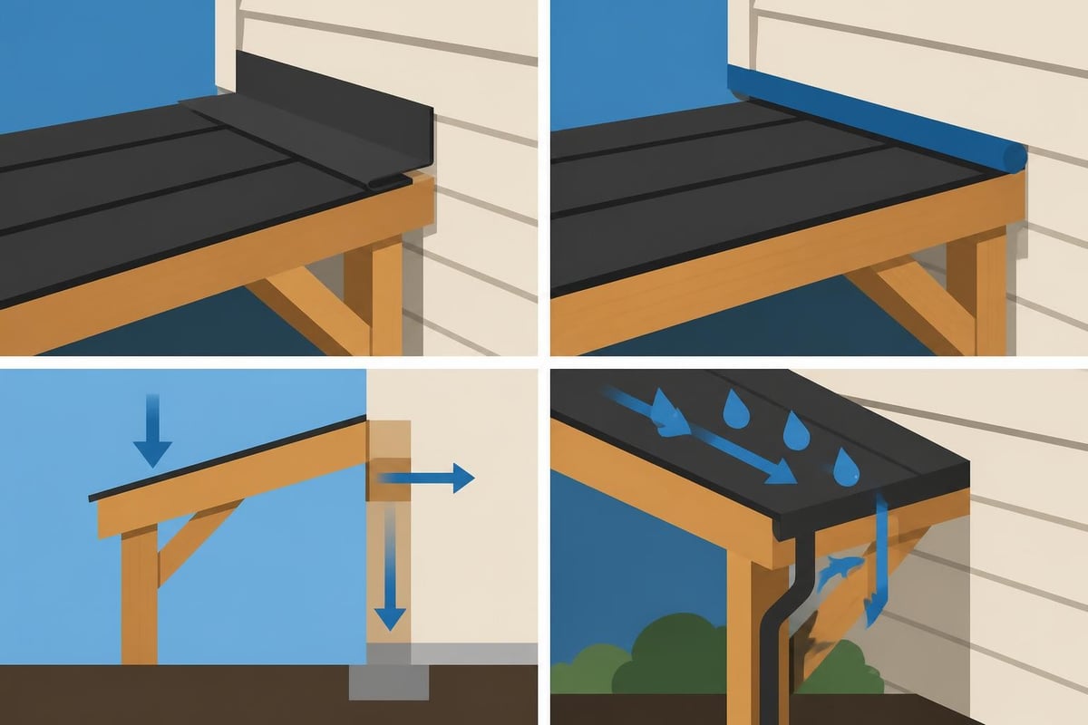 Timber porch roof integration