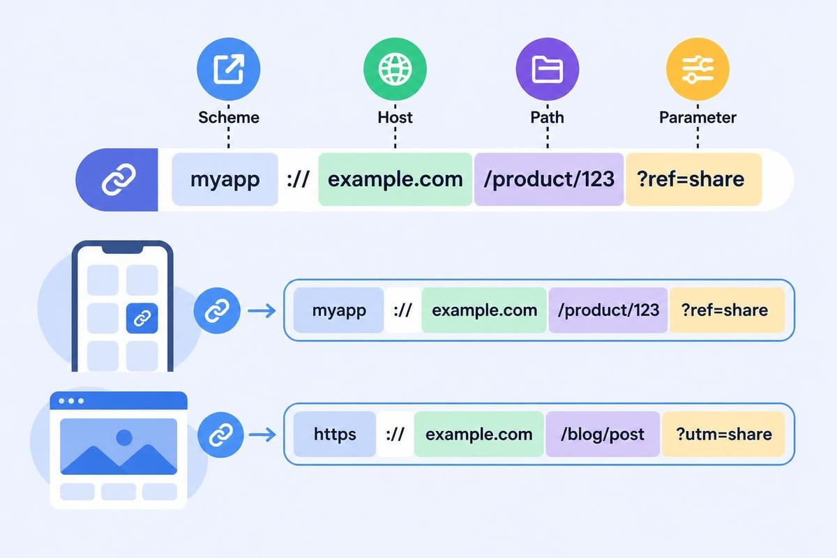 Deep link structure