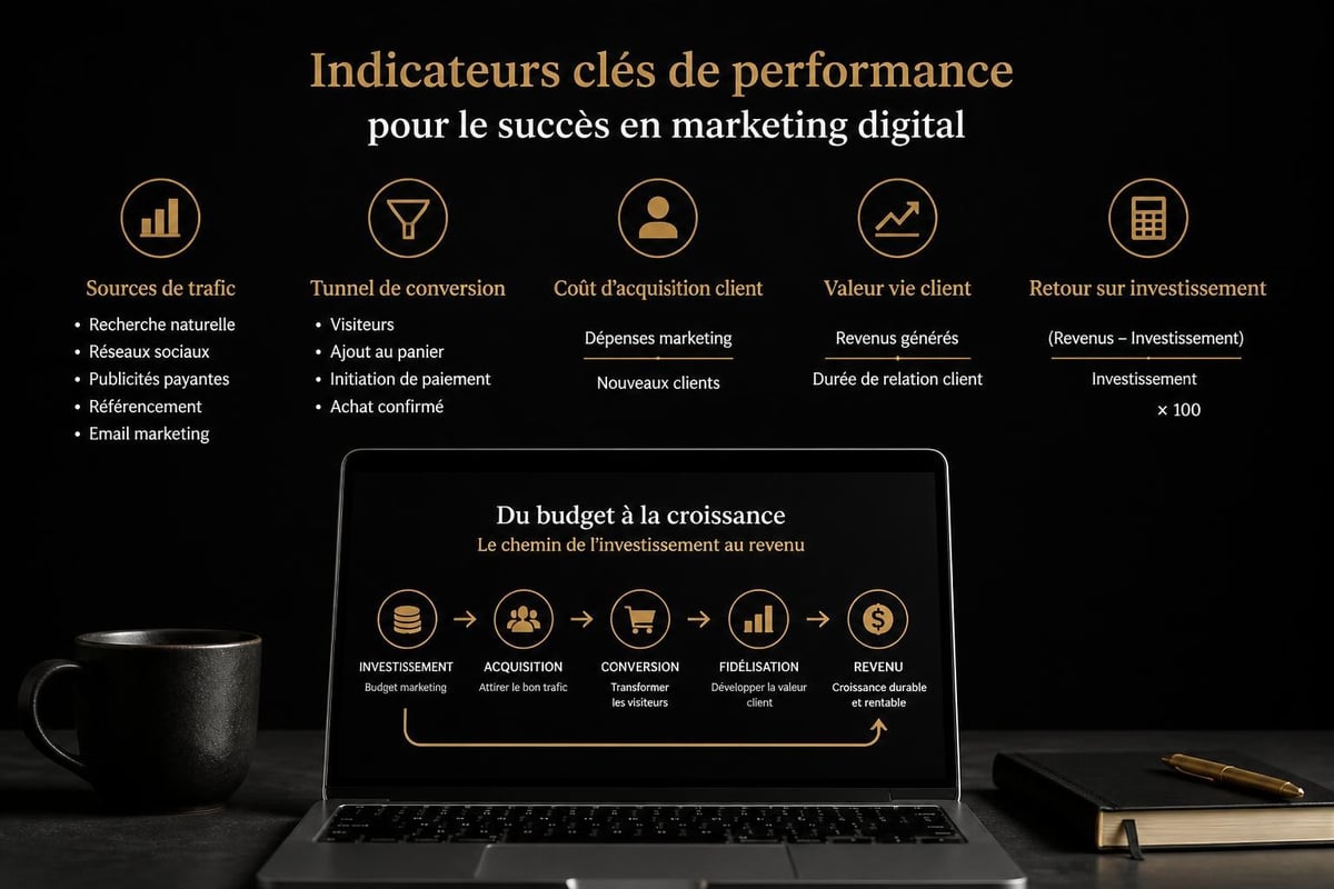 Marketing Digitale : Guide Complet 2026 2 Marketing analytics dashboard