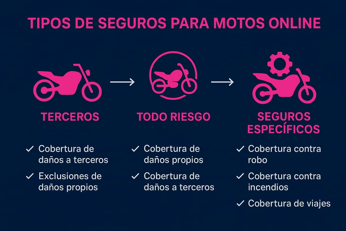 Tipos de seguros para motos online: coberturas y características