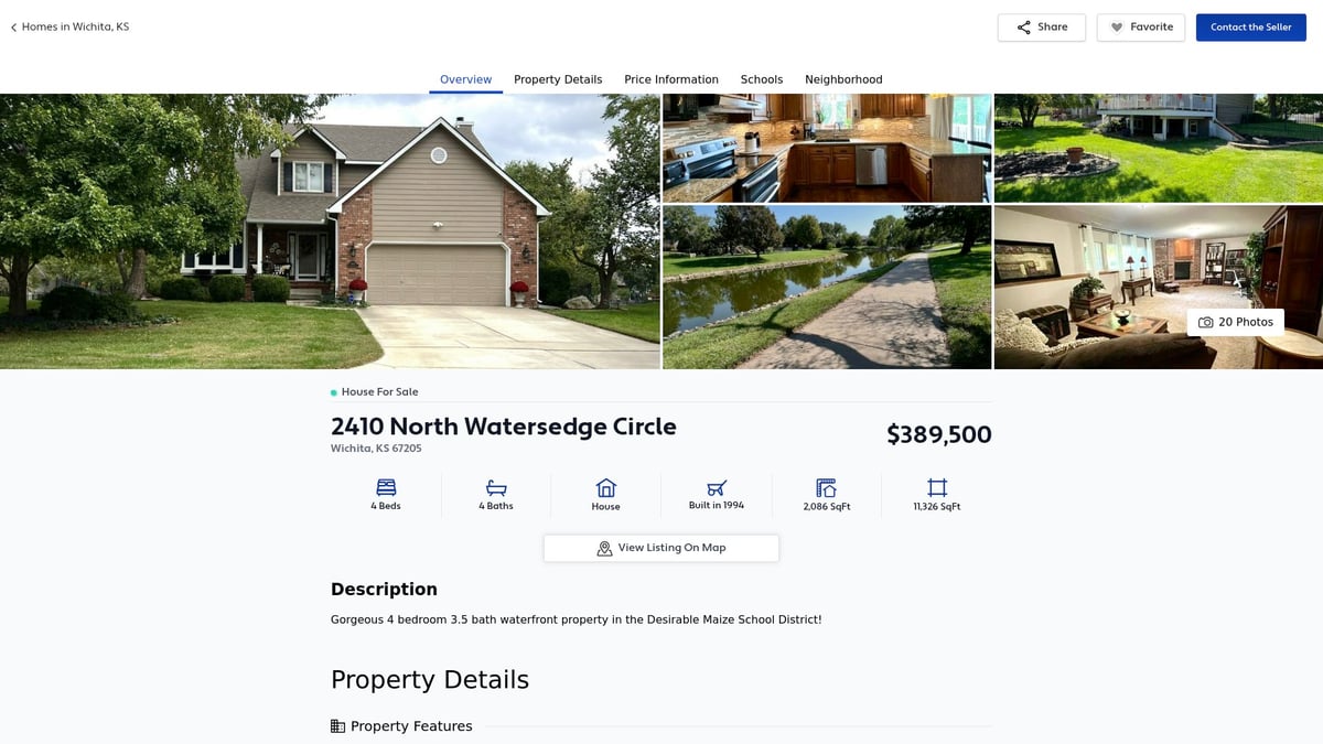 7 Best Homes in Wichita KS to Buy in 2026 - 2410 North Watersedge Circle – Luxury Waterfront Living