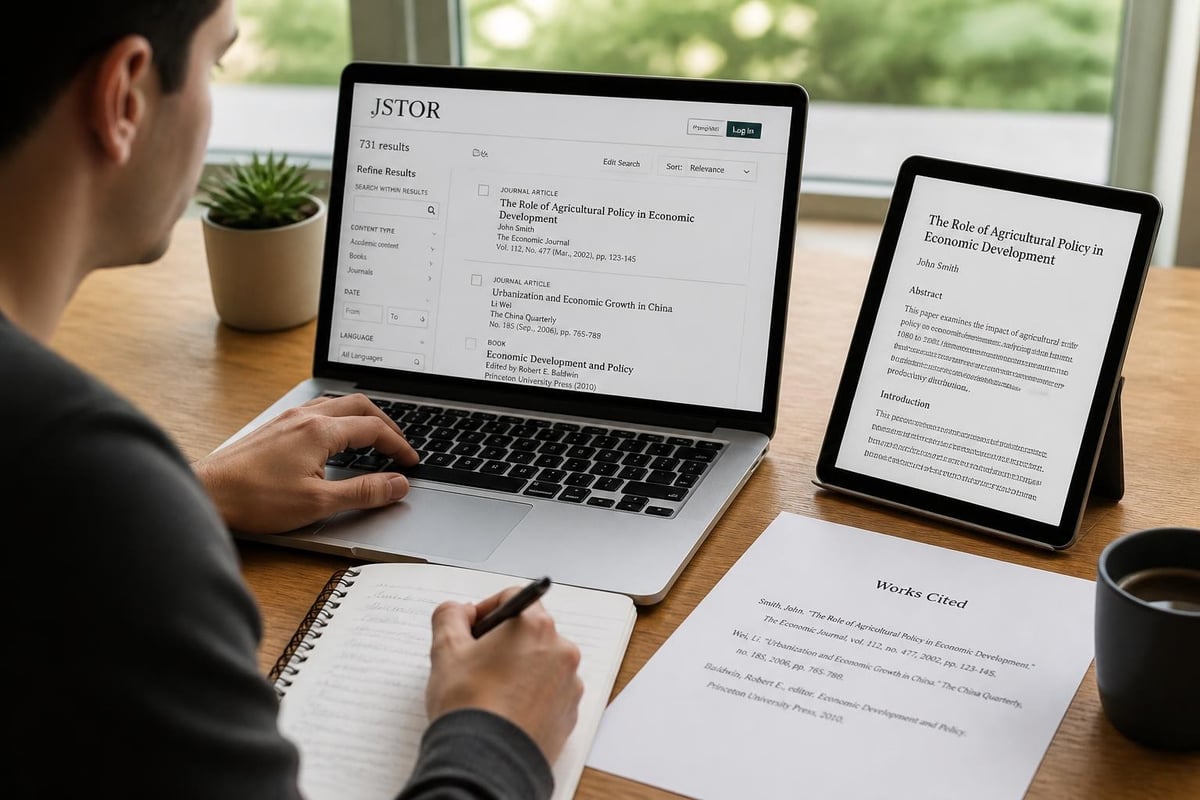 Research workflow with JSTOR