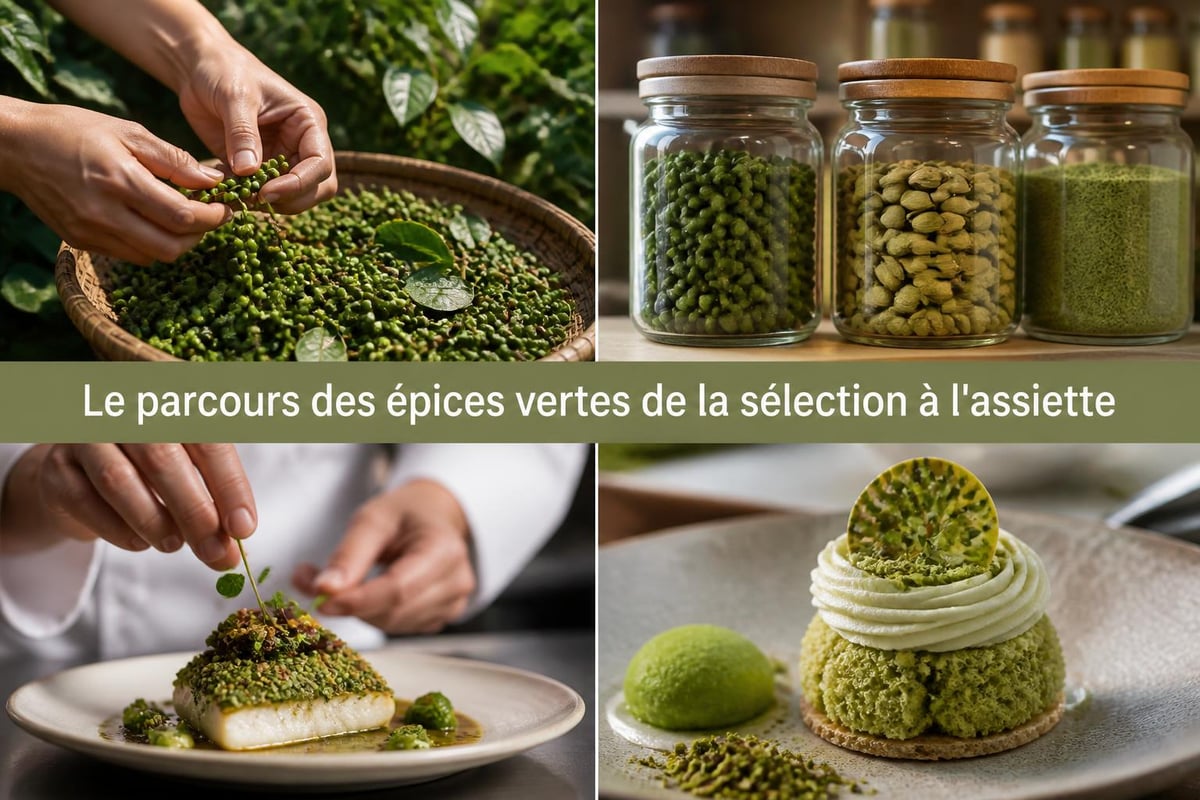 Applications culinaires épices vertes