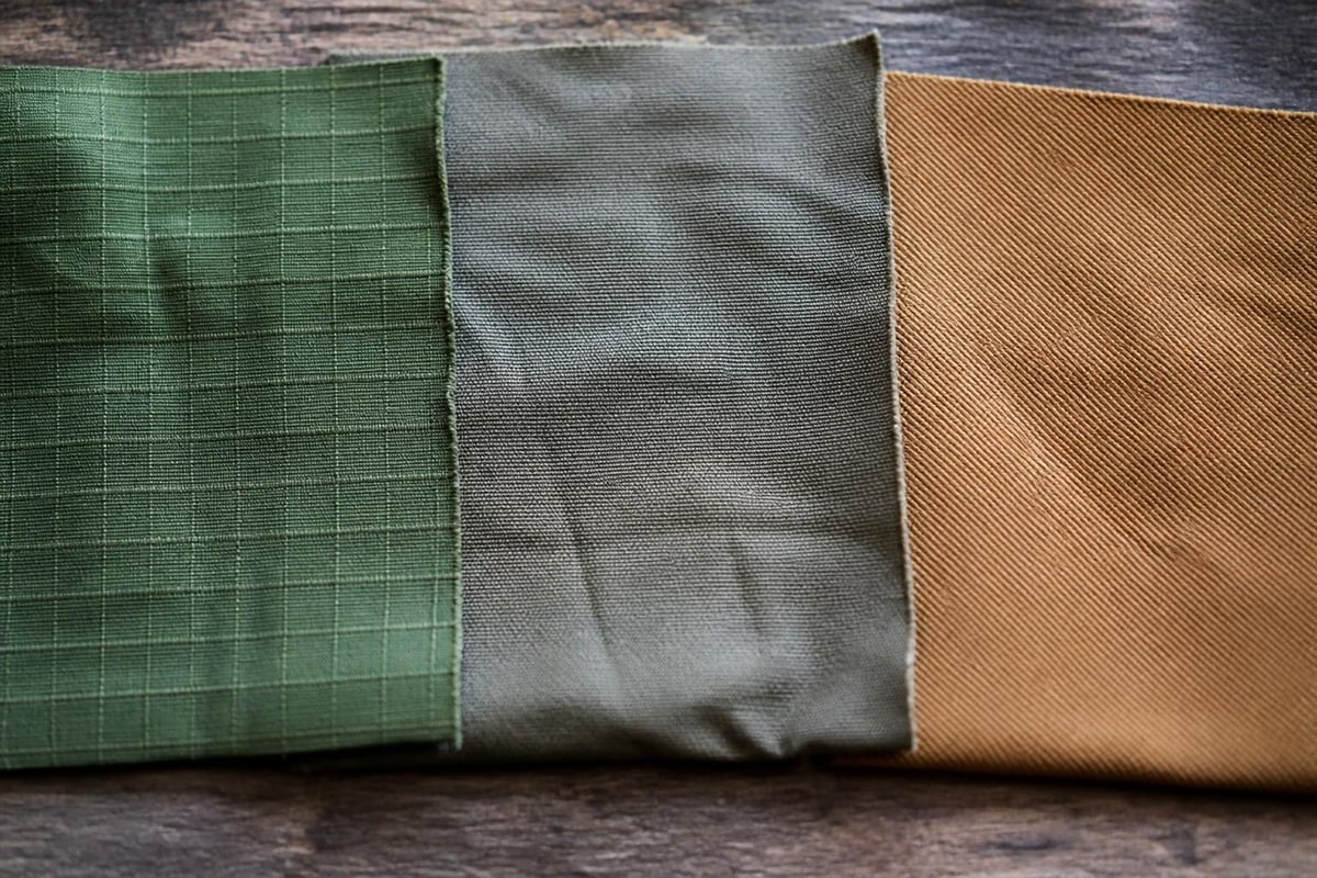 Tent fabric weave patterns