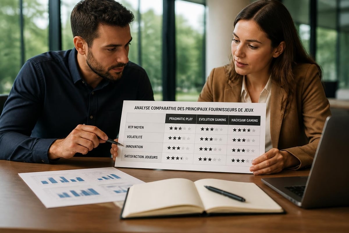 Comparaison fournisseurs de jeux casino