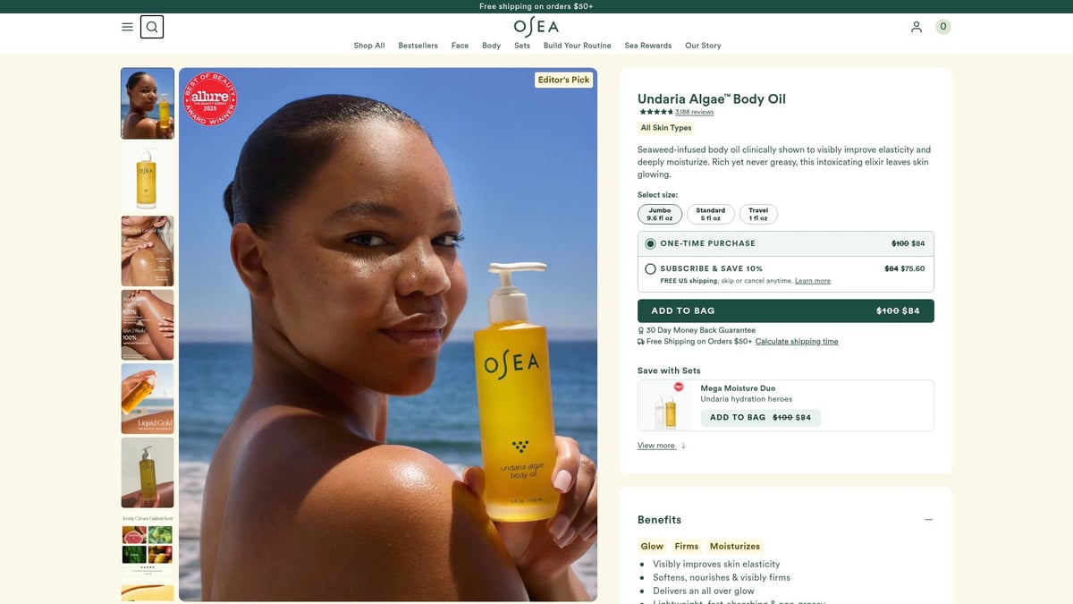 7 Must-Try Body Care Products for Glowing Skin in 2026 - Osea Undaria Algae Body Oil