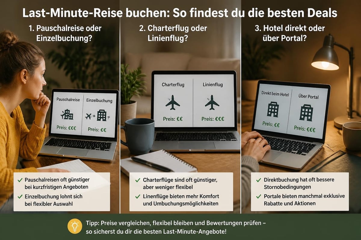 Vergleich Buchungsoptionen
