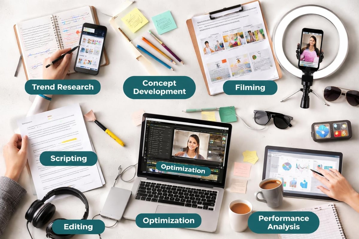 TikTok content creation workflow