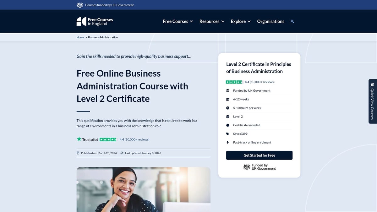 Top 7 Administration Courses to Boost Your Career in 2026 - Level 2 Certificate in Principles of Business Administration – Free Courses in England