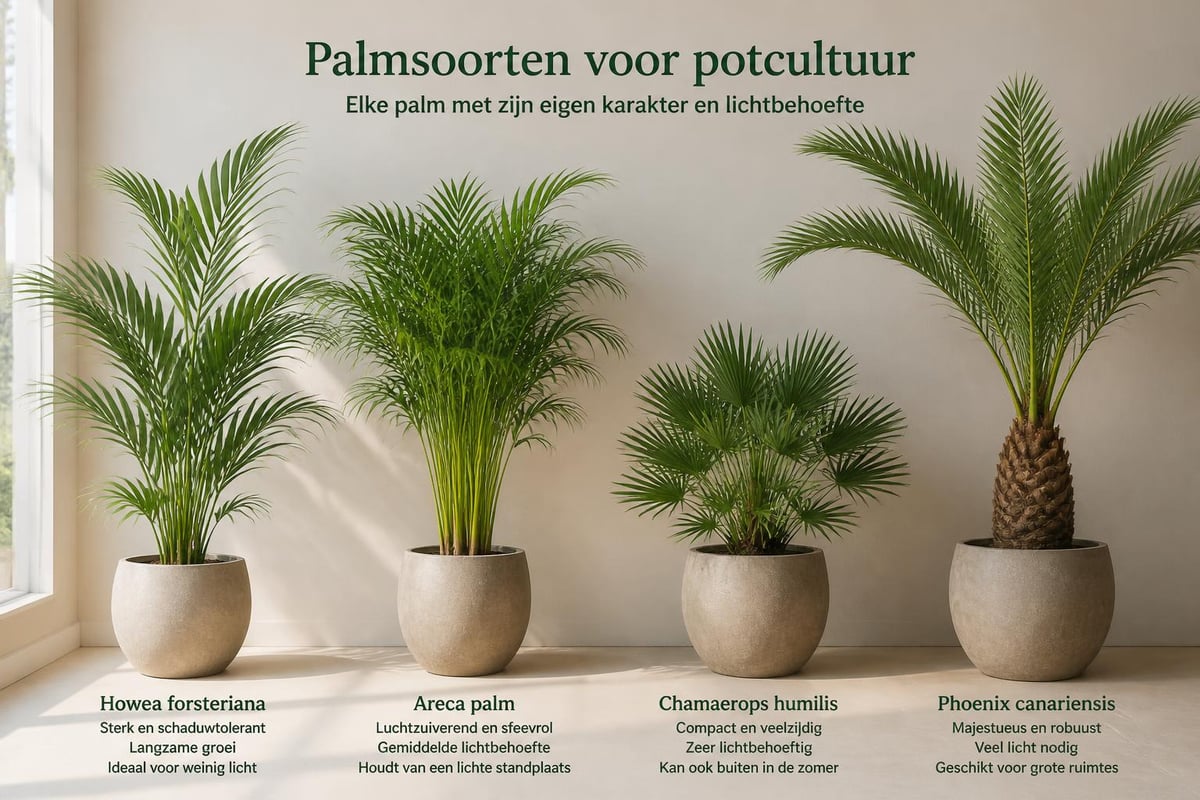 Palmsoorten vergelijking