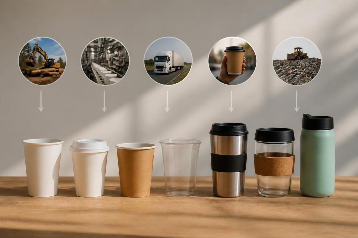 Materialesammenligning kaffekopper