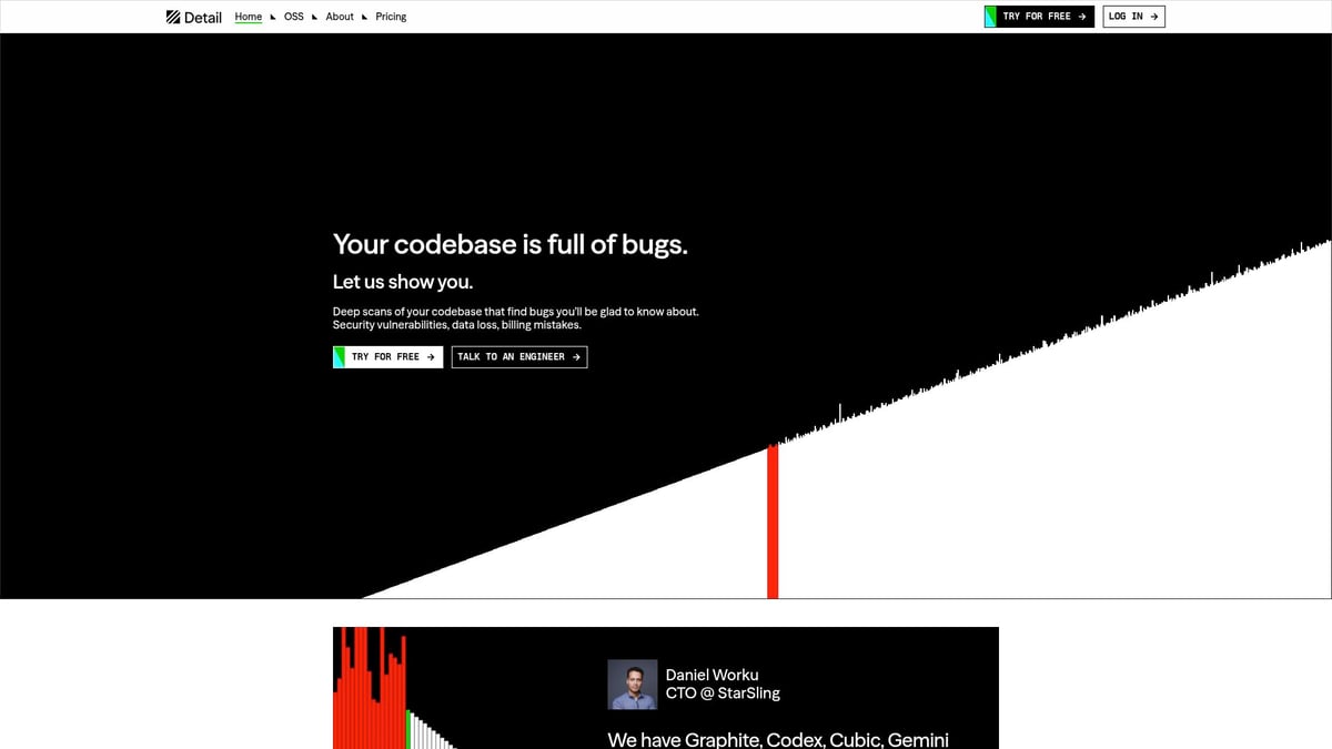10 Inspiring Landing Page For SaaS Ideas to Try in 2026 - Detail.dev: Developer-Centric Landing Page