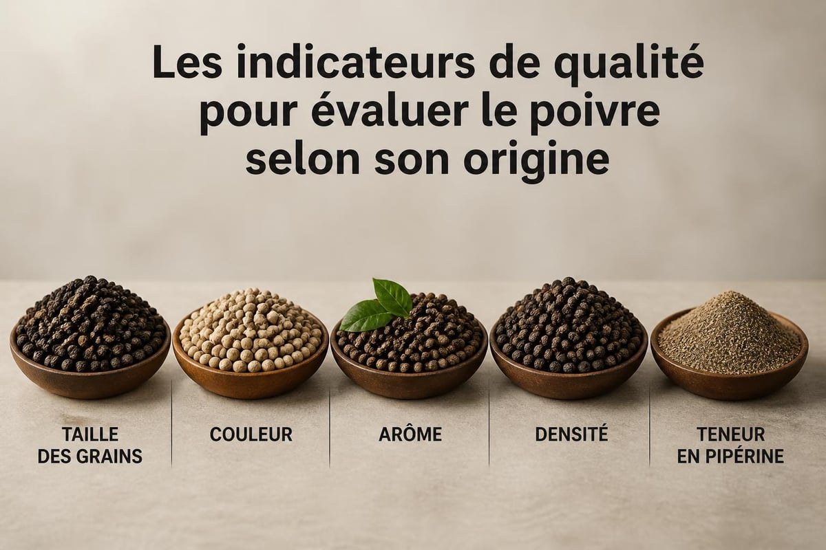 Critères de sélection du poivre