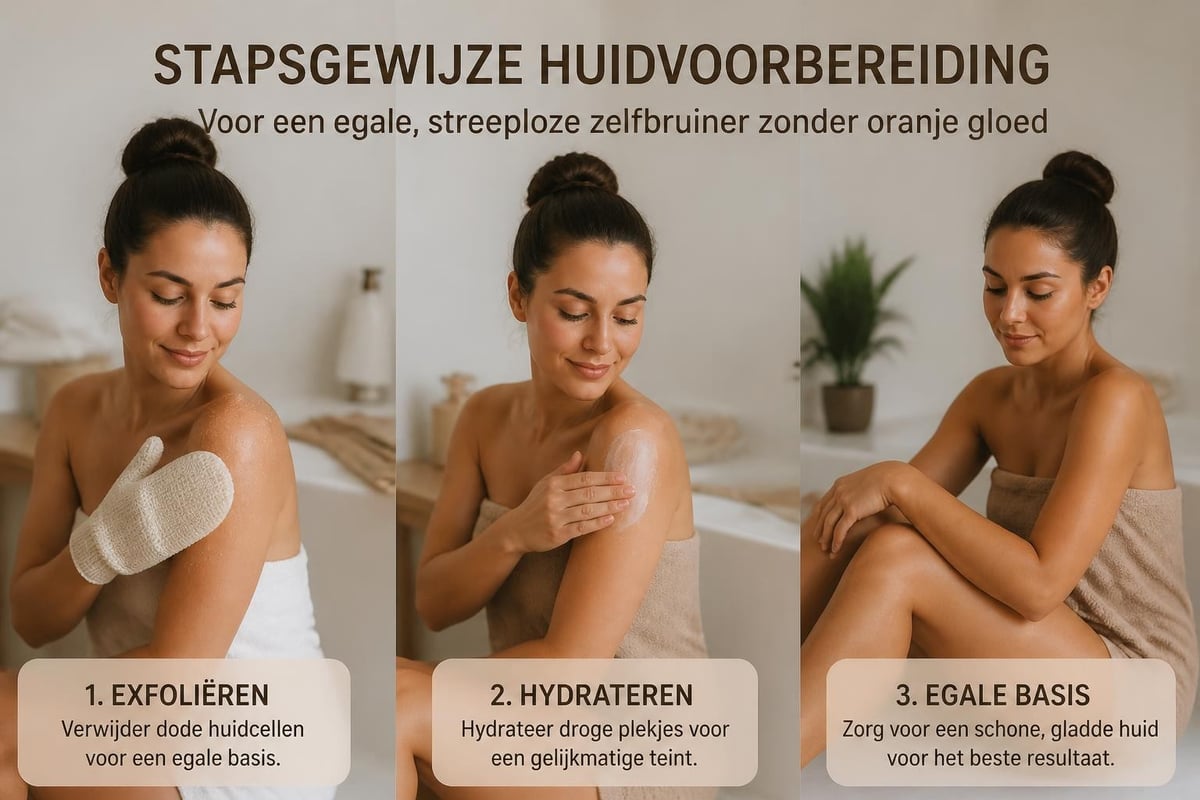 Voorbereiding huid voor zelfbruiner